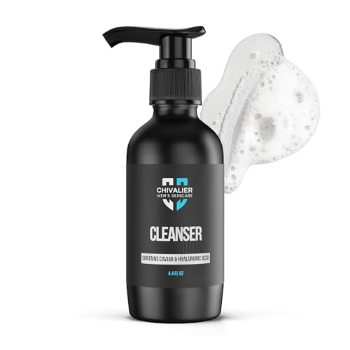 Mens Face Wash with Caviar Extract and Hyaluranic Acid - Skin Care for Men, Men Skin Care, Effective Beard Wash - Premium Men's Skincare Solution Facial Cleanser