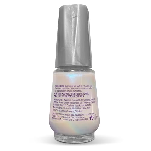 BARIELLE Iridescent Top Coat .47 oz. - Pearlized Chrome Glaze Nail Polish Top Coat