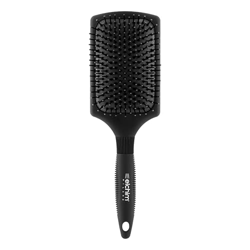 Elchim - Paddle Brush with Pneumatic Rubber Cushion and Ergonomic Handle ? Lightweight Detangling and Styling Brush