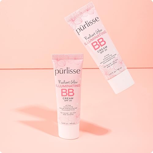 p?rlisse Radiant Glow Illuminating BB Cream with SPF 30 - Glow BB Cream Enriched with Goji & Hawthorn Berry for Dewy Skin - Helps to Improve Skin Texture & Radiance - Light Medium (1.4 oz)