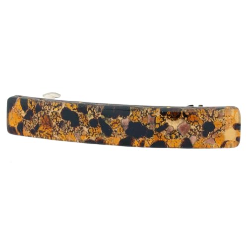 Glass Of Venice Murano Glass Venetian Reflections Hair Clip - Topaz Gold