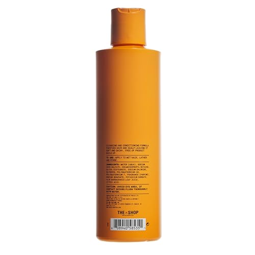 The Shop by LeBron James Men's 2-in-1 Moisturizing Hair Wash, Shampoo & Conditioner with Coconut-Derived Cleansers, Hydrates Hair & Scalp, Smoothes & Shines, Refreshing Eucalyptus Scent, 12 Fl Oz