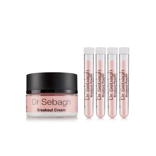 Dr Sebagh Complete Breakout Solution for Oily Skin - 1 x Balancing Cream (1.7 fl oz.) & 5 x Spot Treatment Powders (0.07 oz.) | Award-Winning | Rapid & Effective Results for Blemish-Prone or Oily Skin