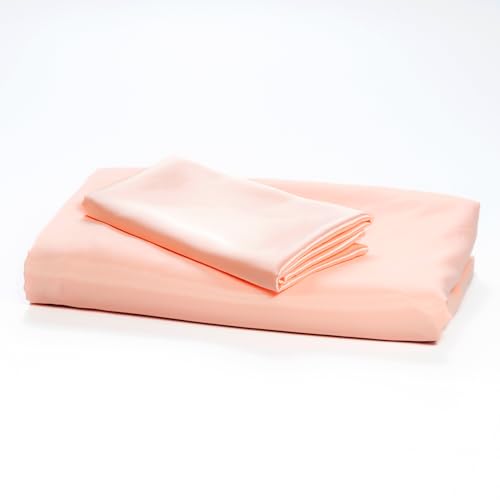 Dreamaway Self Tan Sleep Sack Silky Satin Travel Sheet with Sewn-in Pillow Holder, 2 Easy Access Zippers and Bonus Pillow Case Spray Tanning Lotion Stain Protection