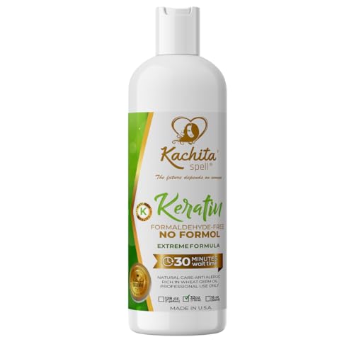 Brazilian Keratin Treatment Formaldehyde Free Kachita Spell Hair Straighteners 32 floz 1 Litre No Formol Made in USA