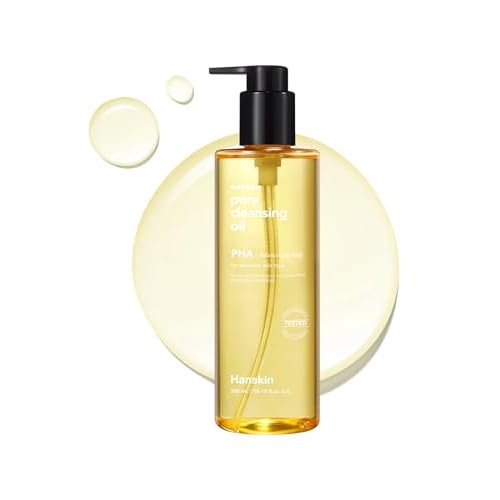 Hanskin Pore Cleansing Oil, Oil Cleanser for Face, Makeup Blackhead Sebum Remover, Korean Deep Pore Cleanser for Sensitive Skin [PHA] (10.14 oz)
