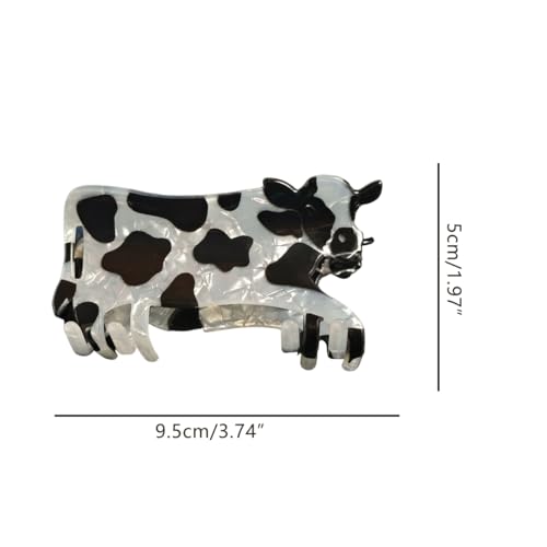 Novelty Cow Claw Clips,Acrylic Hair Clip for Women,Funny Hair Clip,Fashion Claw Clips