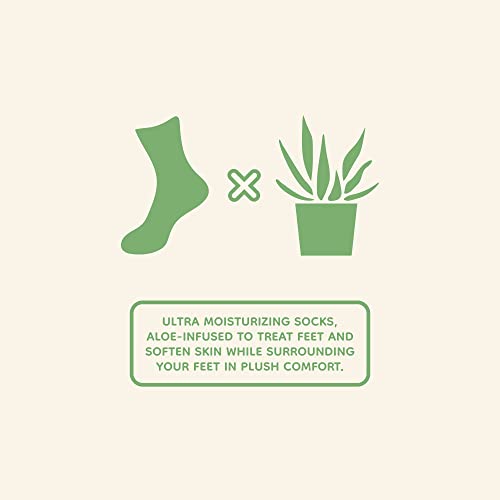 BambooMN Women's X-Large Fuzzy Soft Aloe Infused Nylon Spa Socks, Assortment A, 3 Pairs