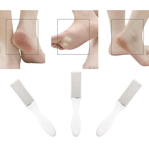 Professional Foot Files Callus Remover,Foot Scrubber for Dead Skin,Stainless Steel Foot Rasp-White(1 Pack)