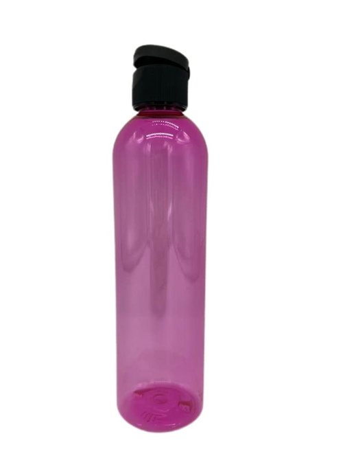 Natural Farms 8 oz Pink Cosmo Plastic Bottles -12 Pack Empty Bottle Refillable - BPA Free - Essential Oils - Aromatherapy | Black Flip Top Snap Cap - Made in the USA