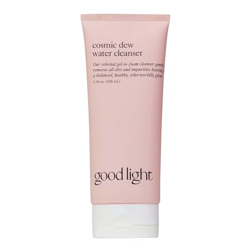 good light Cosmic Dew Water Cleanser. Celestial Gel-to-Foam Face Wash Cleanser. Made with Glycerin and Hyaluronic Acid. Hydrating, Sensitive Skin Safe Korean Skin Care. (3.38 fl oz)