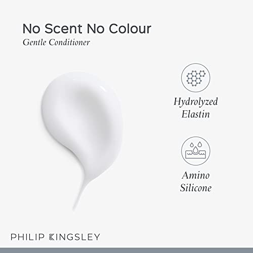 PHILIP KINGSLEY No Scent No color Conditioner for Sensitive Scalps Nourishing Gentle Conditioning Sulfate-Free Fragrance-Free Color-Free Smooths Frizz Control Detangles Adds Shine, 33.8 oz