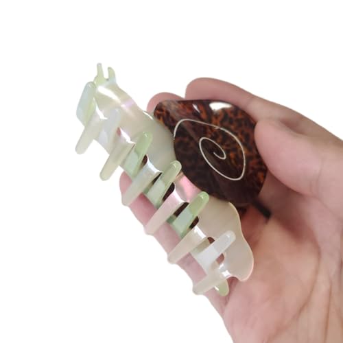 Snail Hair Clip,Acetate Claw Clips,Hair Clips for Women,Green