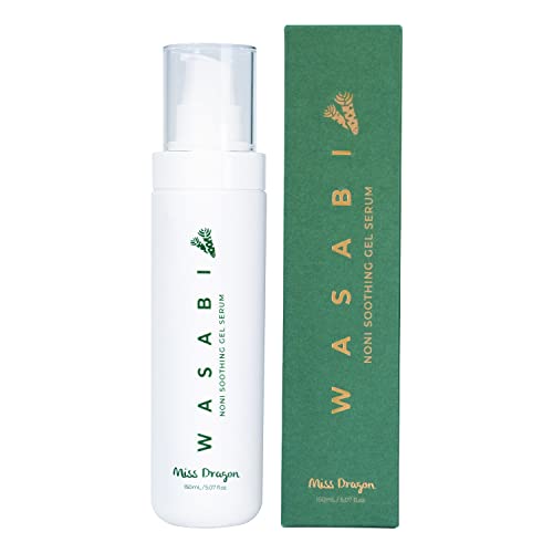 MissDragon Wasabi Noni Soothing Gel Serum (5.07 fl.oz.) ? Vegan, Mildly Acidic pH 5.5 Gel-Based Calming Moisturizing Serum Korean Skincare for Sensitive and Acne-Prone Skin