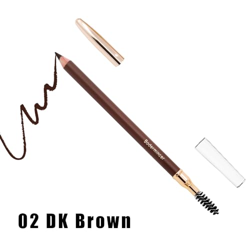 Bodermincer Eyebrow Pencil Longlasting Waterproof Durable Automaric Liner Eyebrow 5 Colors to Choose (5pcs, 2# Dark Brown)