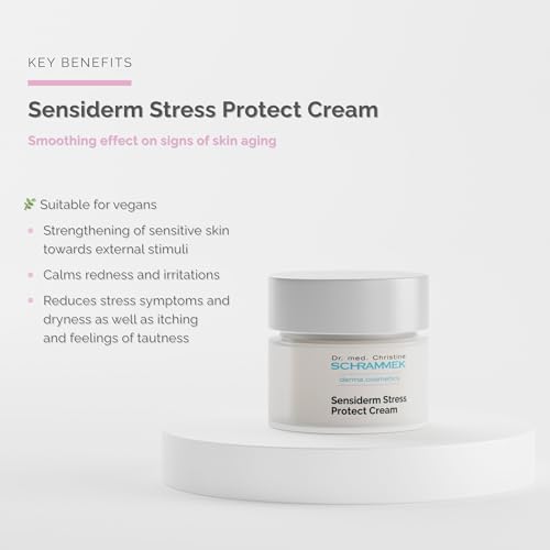 Sensiderm Stress Protect Cream (1.7 fl oz) - for Irritated & Dry Skin - Rich Day & Night Cream - with Panthenol & Aloe Vera - Day Cream - Face Moisturizer - Dr. Schrammek