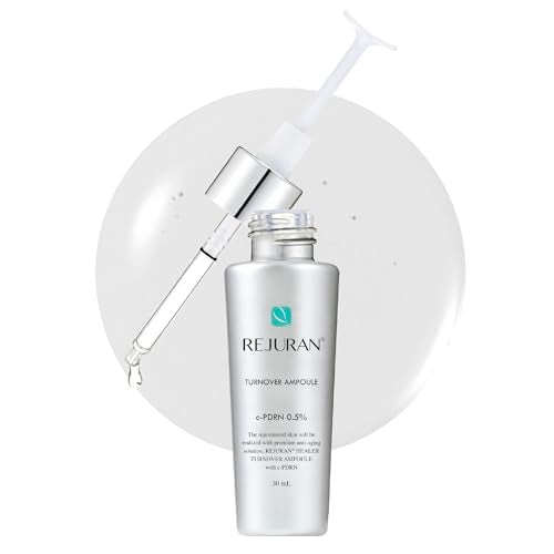 REJURAN® Turnover Ampoule, c-PDRN® – Original Salmon DNA PDRN Face Serum for Rejuvenation, Firming, Hydration & Youthful Glow, Refines Skin Texture. Korean Skincare (1.01 fl oz)