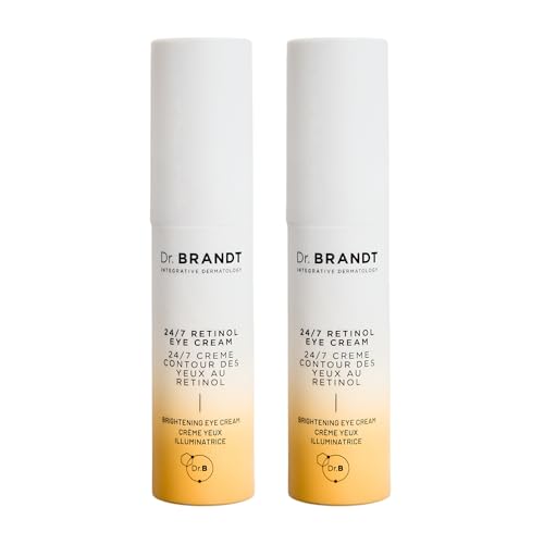 Dr. Brandt Bright This Way 24/7 Retinol Eye Cream - 0.5 oz, Pack of 2 - Smooths the Look of Fine Lines & Wrinkles, Illuminates & Moisturizes the Eye Area