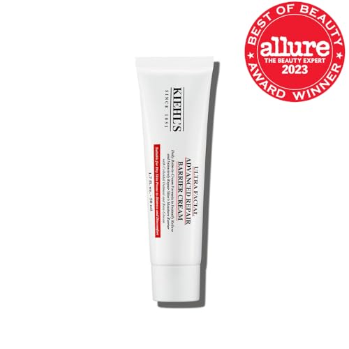 Kiehl's Ultra Facial Advanced Repair Barrier Cream, Intensive Treatment Relieves Dry + Sensitive Skin, Rapidly Reduces Redness and Soothes, Fast-Absorbing Breathable Formula, Paraben-Free - 1.7 fl oz