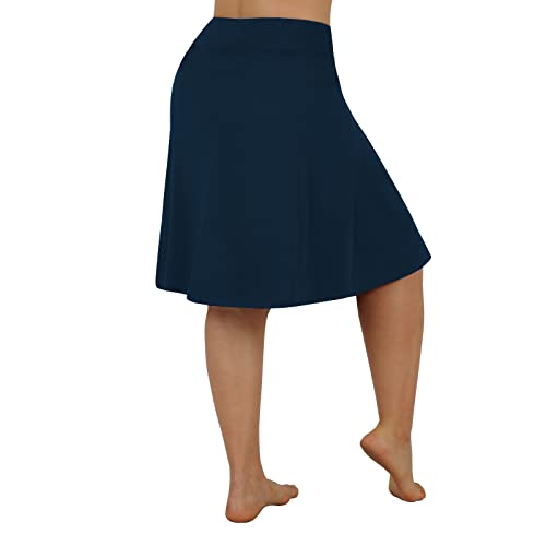 beroy Women Plus Size Skorts Skirts Knee Length Running Skirts for Women with Pockets
