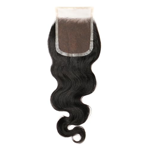 INDIQUE Remix Body Wave Closure - 100% Real Human Hair Wefted Bundles - Remy Extensions from India (14" 4"x4")