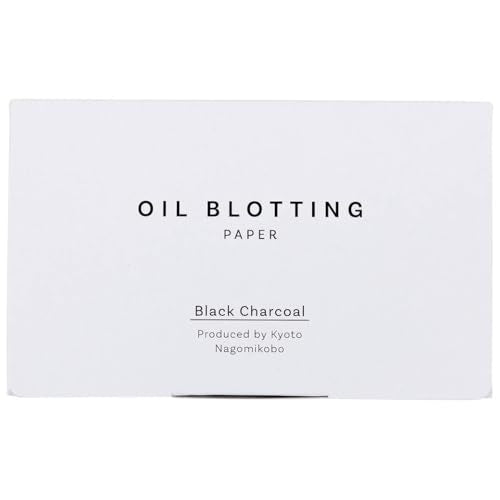 Oil Blotting Paper 100 Sheets,pack of 1 ? Natural Black Charcoal Facial Tissues with Premium Washi Japanese Paper, Portable Easy Dispensing, Made in Japan, Skin-Care & Makeup Essential