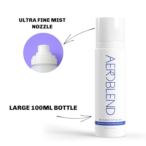 AEROBLEND Pro Makeup Setting Mist ? Long-Lasting Matte Finish Setting Spray, Smudge-Proof & Waterproof for All-Day Hold