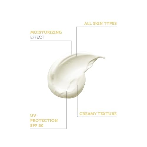 The Purest Solutions Invisible UV Protection (Daily Intensive Moisturizer SPF 50+) - Hyaluronic Acid & Shea Butter for Daily Hydration - Sunscreen - Anti-Aging Care - All Skin Types (1.69 fl. oz)