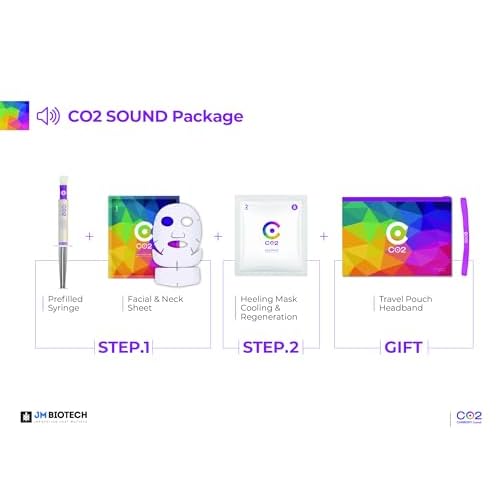 CO2 Carboxy Therapy Sound Box ? 5 Treatment Kit | Skin Rejuvenation & Firming Facial System | Anti-Aging, Brightening, Hydrating | Spa-Quality Skincare at Home