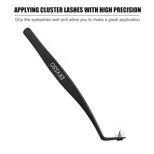 Lash Applicator Tools Set, 3-IN-1 Lash Cluster Tweezers for DIY Individual Eyelash Clusters Tools with Case, Comfort Grip for Precise DIY Eyelash Extension
