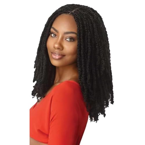 Outre X-Pression - Twisted Up - Springy Afro Twist 16" 3X (5 Pack, OFF BLACK 1B)