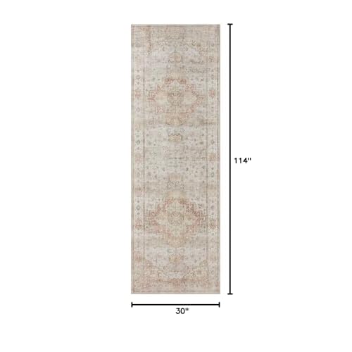 Loloi Heidi Collection HEI-02 Sage/Multi 2'-6" x 9'-6" Runner Rug
