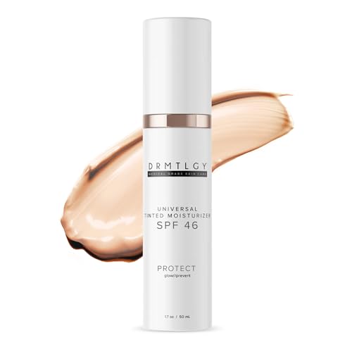 DRMTLGY Anti-Aging Tinted Moisturizer SPF 46 ? Sheer Face Sunscreen & Lightweight Makeup with Broad Spectrum UV Protection ? Hydrating Skin Care & Face Moisturizer ? 1.7 oz