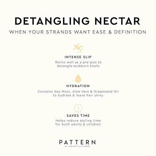 PATTERN Beauty by Tracee Ellis Ross Detangling Nectar w Sea Moss for Curly Hair 3a-4c, Great for Knots, Tangles and Matting
