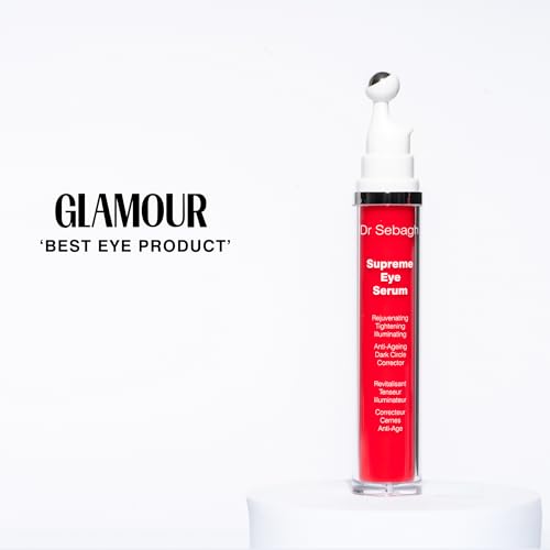 Dr Sebagh Supreme Eye Serum (0.5 fl oz) - Advanced Roll-On Formula - Designed to Aid Smoother Younger & Firmer-Looking Skin - Helps Reduce Puffiness Circles Fine Lines & Wrinkles - Boosts Elasticity
