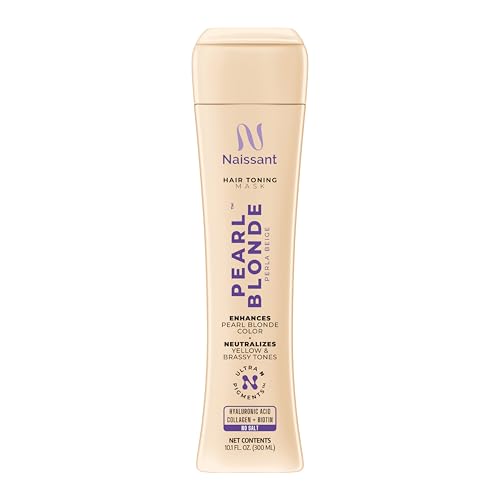 naissant Perla Beige Hair Purple Toning Mask | Eliminates Brassiness | Neutralizes Yellow & Orange Tones | Paraben, Ammonia & Sulfate Free | Pro-Vitamin B5, Olive Oil & Honey (Perla Beige) 10.1 Fl Oz