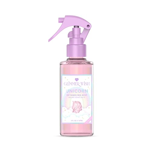 Glimmer Wish Unicorn Hair Detangler Spray ? Leave-In Conditioner for Kids & Women, Tangle-Free Detangling Mist, 5 fl oz