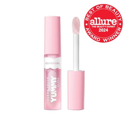 COVERGIRL Clean Fresh Yummy Lip Gloss, Sheer, Natural Scents, Vegan Formula - Let?¢æ¢âs Get Fizzical