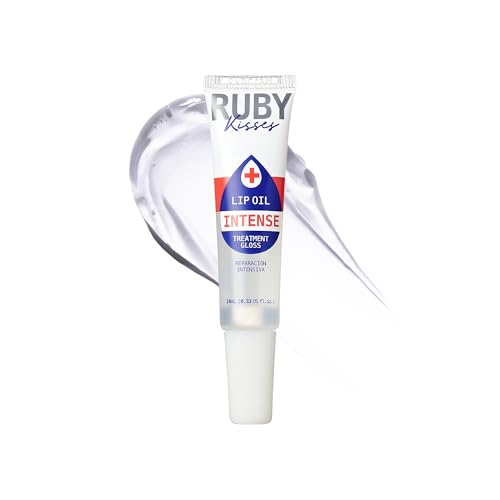 Ruby Kisses Hydrating Lip Oil Intense Treatment Gloss (1 Pack), Deep Hydrates & Heals with Natural Oils, Natural Shine Lip Care, Moisture, Repair & Protect With Antioxidants