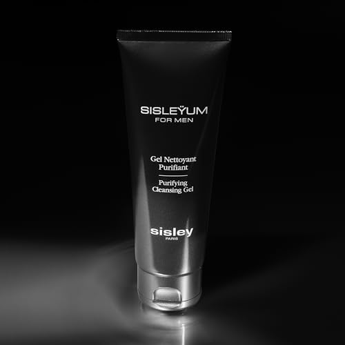Sisley Paris Sisleyum Purifying Cleansing Gel - Facial Cleanser for Men - Easy-to-Rinse, Foaming Face Wash for Smooth, Clear Skin - Light Fragrance with Woody Notes - 125 mL