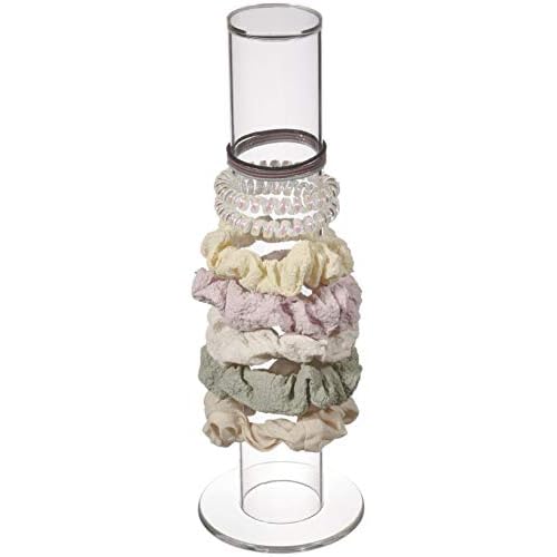 Cq acrylic Acrylic Ponytail and Scrunchie Holder Stand,Girls Bracelet Display Rack, Hair Scrunchy Holder, Vertical Bracelets and Scrunchies Holders,12 Inch High
