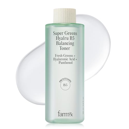 Farm Rx Super Greens Hyalru B5 Balancing Toner (6.4fl oz) - Lightweight, Hydrating, Soothing, Water-Based. Korean Skin Care. Hyaluronic Acid, Panthenol, Vegan.