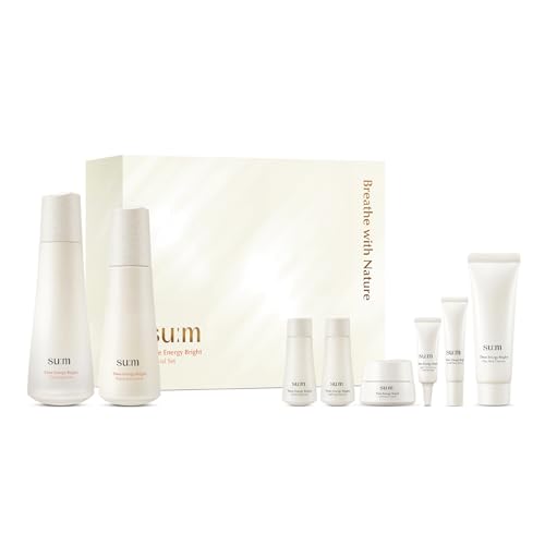 SU:M TIME ENERGY DUO SPECIAL SET (9.8 fl oz) - Skin Tone-Enhancing Skincare . with Farm-Ilumiact, Lumitamine, and Niacinamide for a Dewy, Even Complexion.