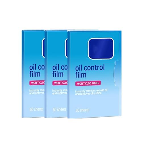 3 Packs Oil Blotting Papers for Face (180 Sheets) - Oil Absorbing Blotting Sheets for Oily Skin, Makeup-Friendly & Portable Oil Wipes