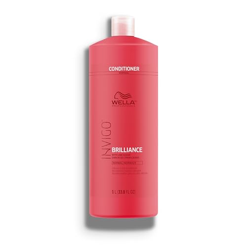Wella Professionals Invigo Brilliance Conditioner for Coarse Hair | Intense Color Protection & Maintains Vibrancy | Formulated with Lime Caviar