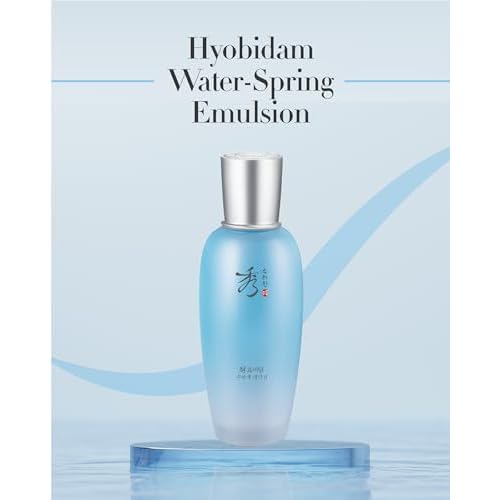 Sooryehan Hyobidam Water-Spring Emulsion (130ml/4.4fl oz) - Lightweight Moisturizer for Elasticity, Hydrating Lotion. Premium Korean Skin Care. Fermented Ginseng, Hyaluronic Acid,