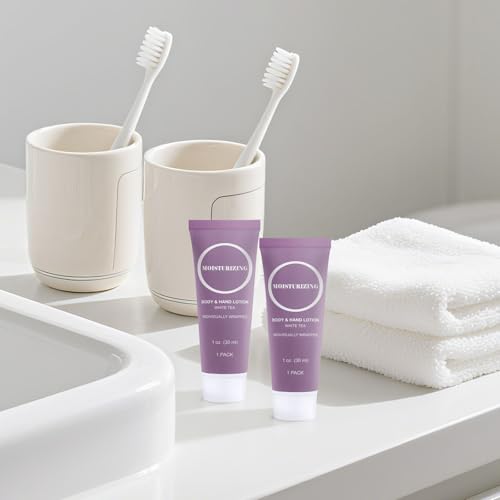 Travel Size Body Lotion, Small Hand Cream Lotion Bulk, Nourishing Extra Dry Skin Individually Wrapped Mini Bottle Shower Moisturizer Lotion Toiletries for Travel Hotel Homeless 1 oz (Pack of 60)