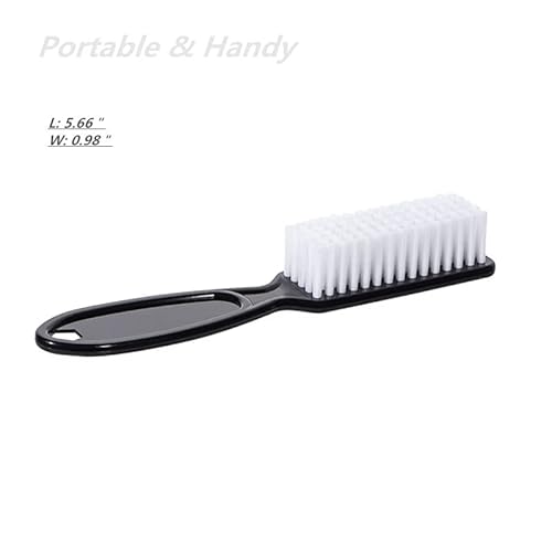 6Pcs Handle Grip Nail Brush, Hand Fingernail Cleaner Brush Manicure Tools Scrub Cleaning Brushes for Toes and Nails (Black)