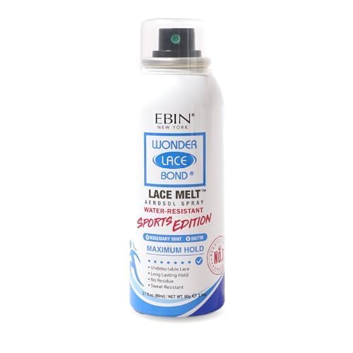 EBIN NEW YORK Wonder Lace Bond Melt Spray 2.7 Fl Oz Sports Edition ? Maximum Hold ? Melting Spray For Lace Wigs ? Seamless Wig Application for Active Lifestyles and Daily Wear - Rosemary Mint + Biotin