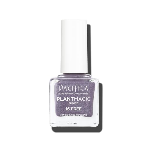 Pacifica Natural Nail Polish ? Plant Magic Purple Nail Polish - Plant Based, Non-Toxic & Clinically Tested - Lasting Colors, Glossy, Chip-Resistant, Clean Beauty, Dermatologist Approved, Star Gaze